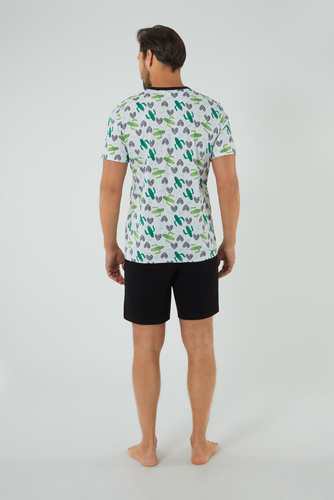 Picos Pijama Hombre Moda Italiana - estampado/negro