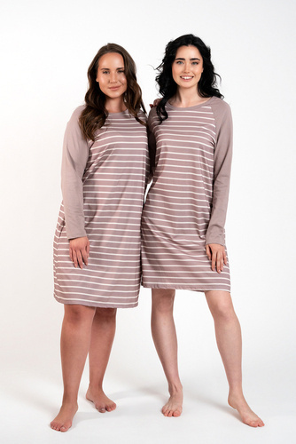 Camisón Oda Moda Italiana - estampado capuchino