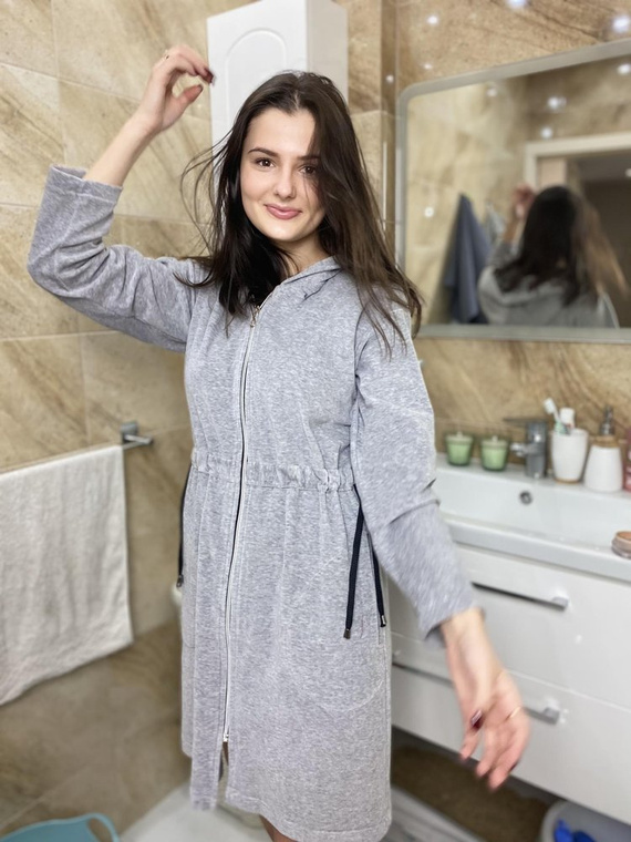 498 Macarena II Bata corta de mujer Forex - light melange