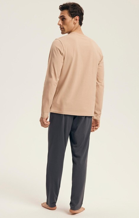 43474 Pijama de hombre Luro Henderson Core - algodón, top estampado, largo. pantalones