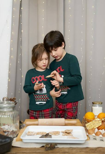 Pijama para niños Tess Italian Fashion - verde/estampado