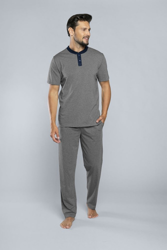 Profit Pijama de hombre de manga corta, pantalón largo Moda Italiana - ¶r.melange