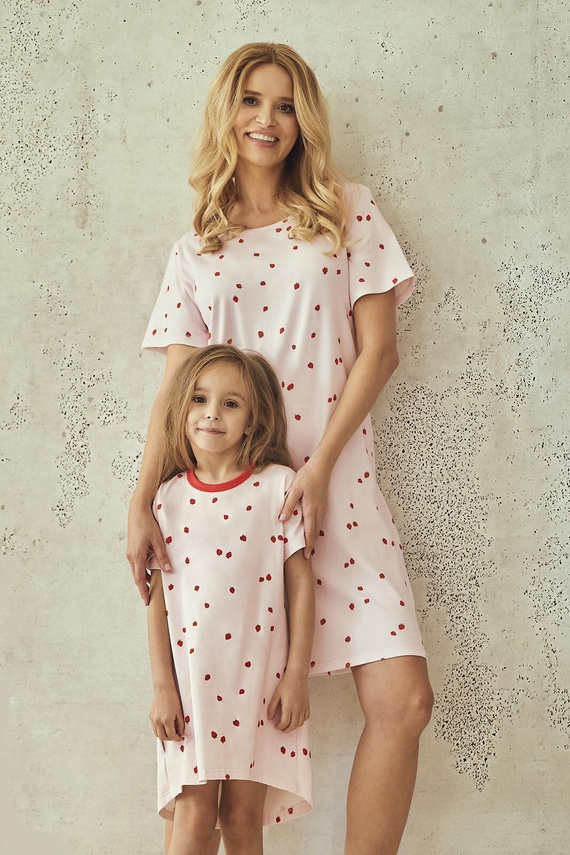 Camisón niña Maia 3546 Taro – algodón, manga corta, estampado