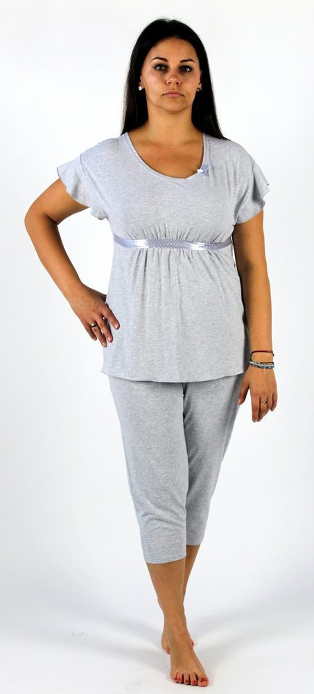 448 Julie Pijama 3/4 mujer - melange claro