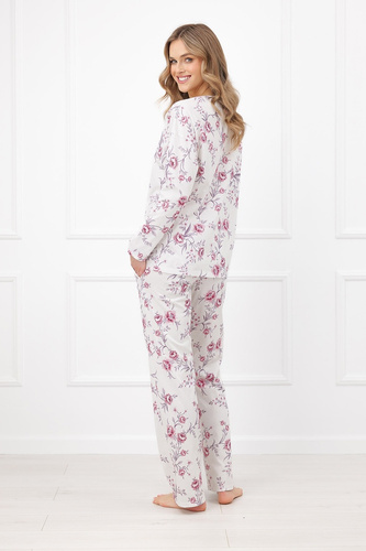 Pijama de mujer Beauty Italian Fashion 100% algodón manga larga pantalón