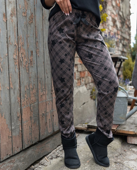 Sensis Reach For The Stars Pijama de mujer - negro-marrón