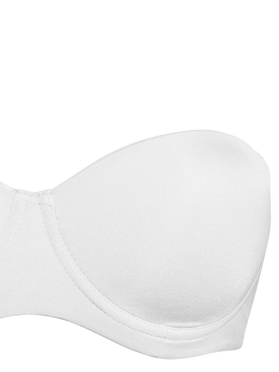 2550 Sujetador bandeau - acolchado, liso, con tirantes amovibles Sielei blanco
