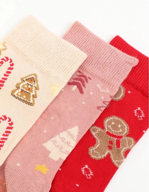 Calcetines de mujer Moraj CSLS250-048 navideños de algodón sin costuras, sin compresión