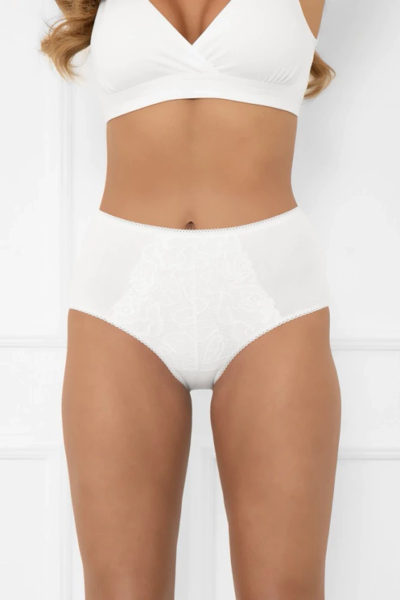 Libra maxi bragas de mujer con acento de encaje | Moda Italiana blanco