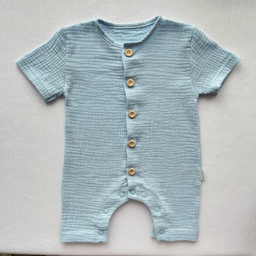RA55208 Mamatti Pelele de Muselina con Botones de Madera para Verano