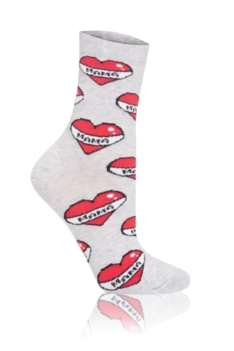 S122D Mamá Calcetines Largos Moda Italiana - gris