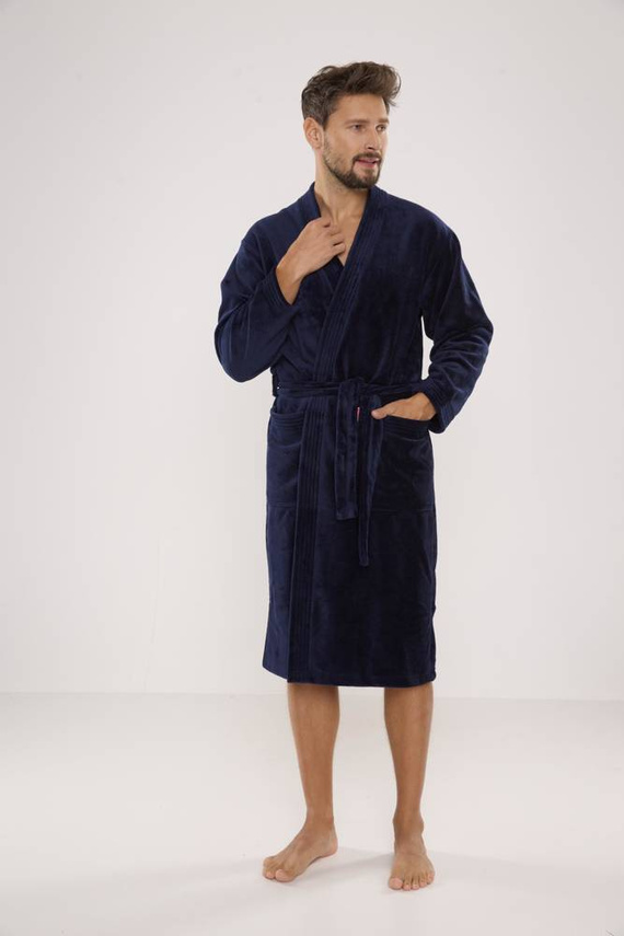 391 Albornoz de hombre Hugo De lafense - azul marino