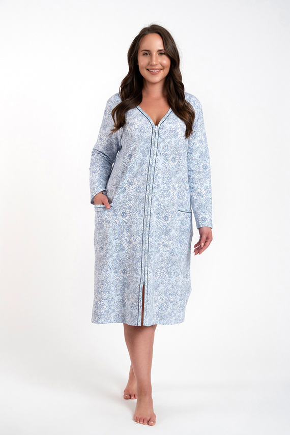 Gracjela Zippered Loungewear Moda Italiana - estampado azul