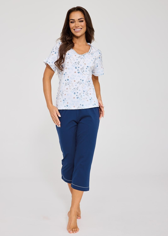 Pijama de señora Cornette Dolce Vita 880/331, 100% algodón, manga corta