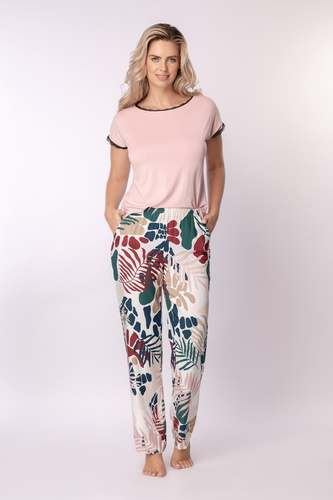 Pantalones de pijama Margot Mefemi color leche - elegantes, cómodos,