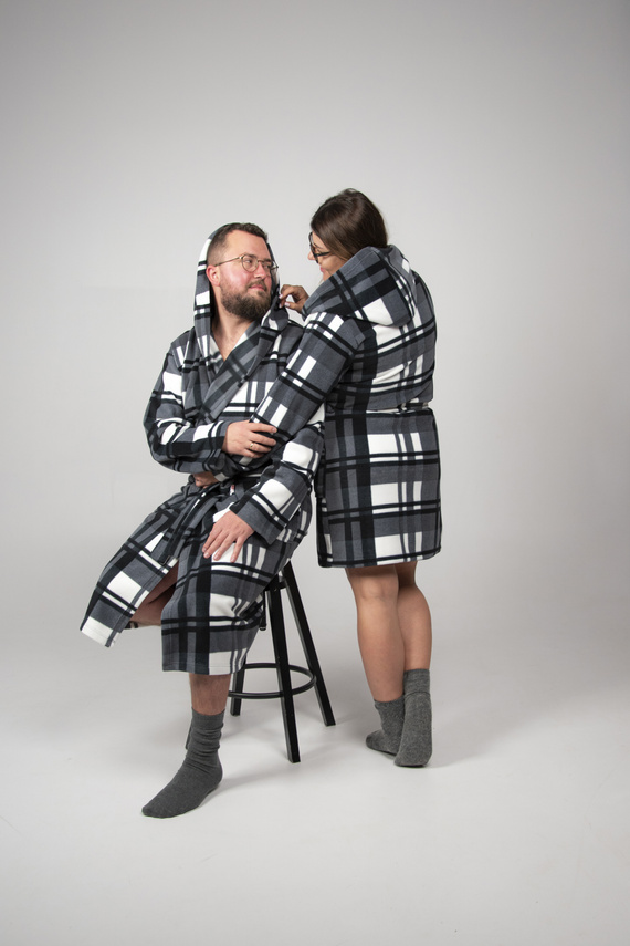 034 Manta Con Capucha Albornoz de Hombre De Lafense - Cálido, Suave, Confort Premium | Ideal para Casa y Spa