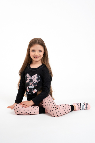 Bonilla Pijama de niña Moda Italiana - negro/estampado