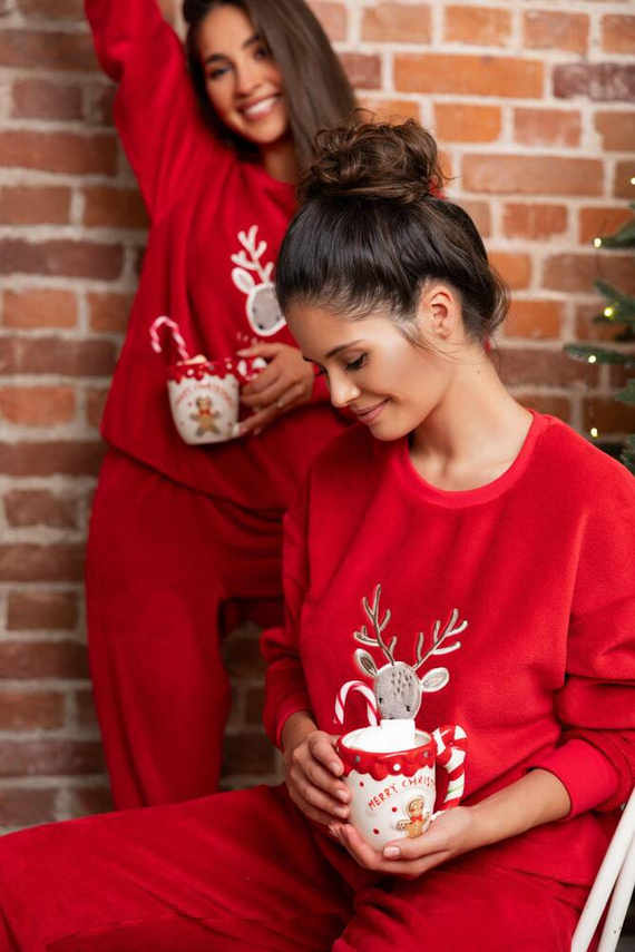 Sensis Harriet Pijama de señora - rojo