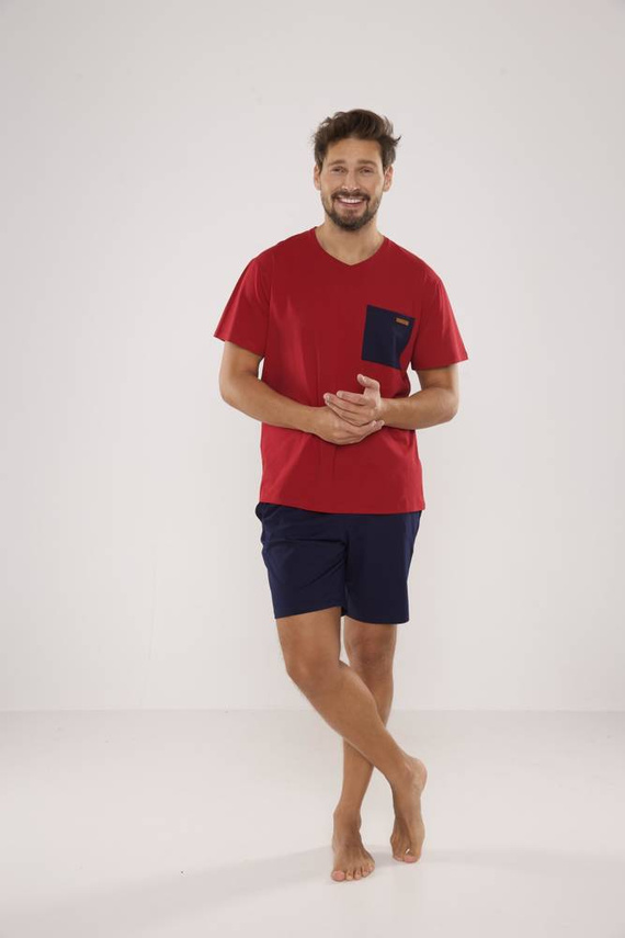 646 Kevin Pijama de hombre De Lafense - granate