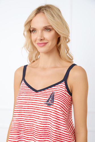 Flota Pijama señora slim-fit, short Moda Italiana - estampado rojo/azul