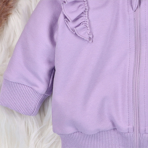 ABN-5488 Sudadera Underwater World Nine de algodón orgánico, morada, con cremallera, con capucha