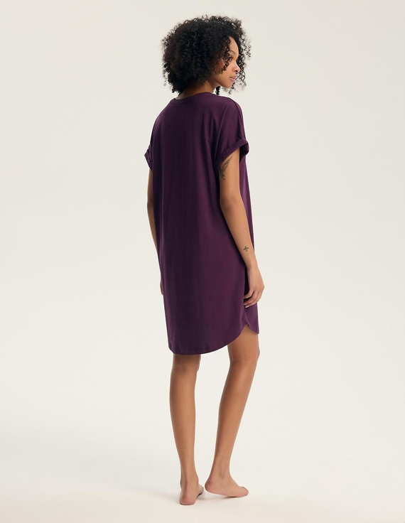 Camisón Henderson 45404 Galla Morado 100% Algodón Manga Corta