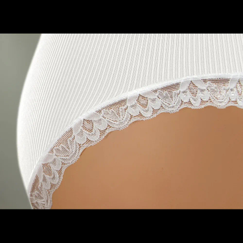 Braguitas mujer Sesto Senso 6108 encaje sin costuras elásticas white