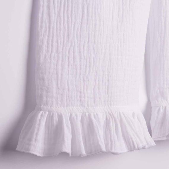 Pantalones para niña Nicol 224330 muselina 100% algodón anchos verano - blancos