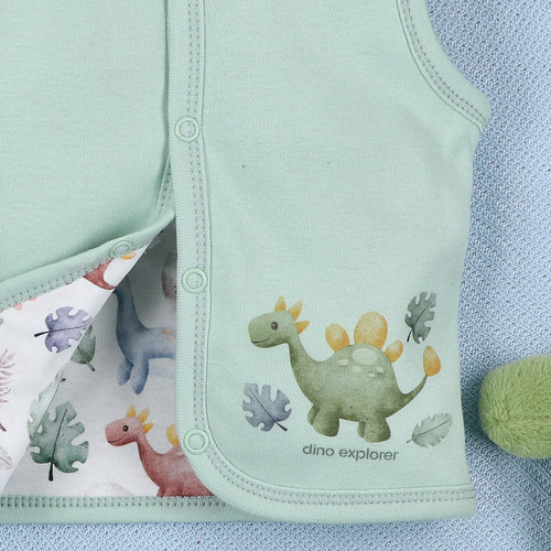 ABN-5575 Dino Explorer Chaleco Nini - algodón orgánico, cierre cómodo