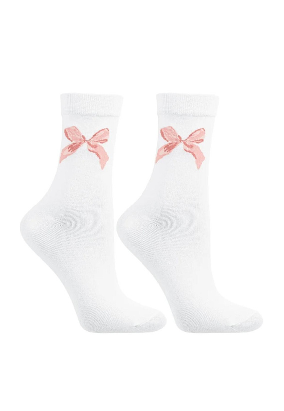 CSLW700-001 Calcetines Moraj - Calcetines de mujer en lata con delicado dibujo de cartas, ideales para regalar