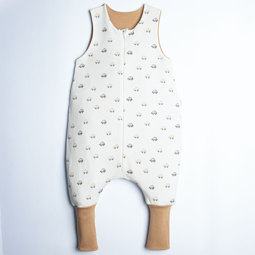 Saco de dormir con piernas Nicol 222044 de algodón con coches 9–24 meses