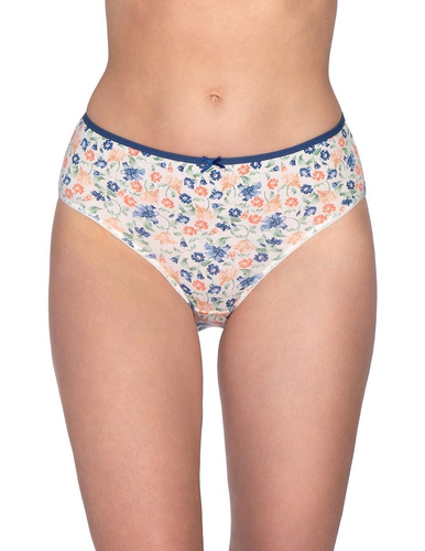 Lama L-122 BI-68 braguitas algodón mujer bikini beige-marrón pack 3