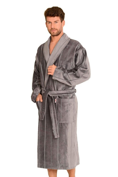 803 / 819 Bata doble de hombre de rizo Forex - rayas grises (cinturones grises)