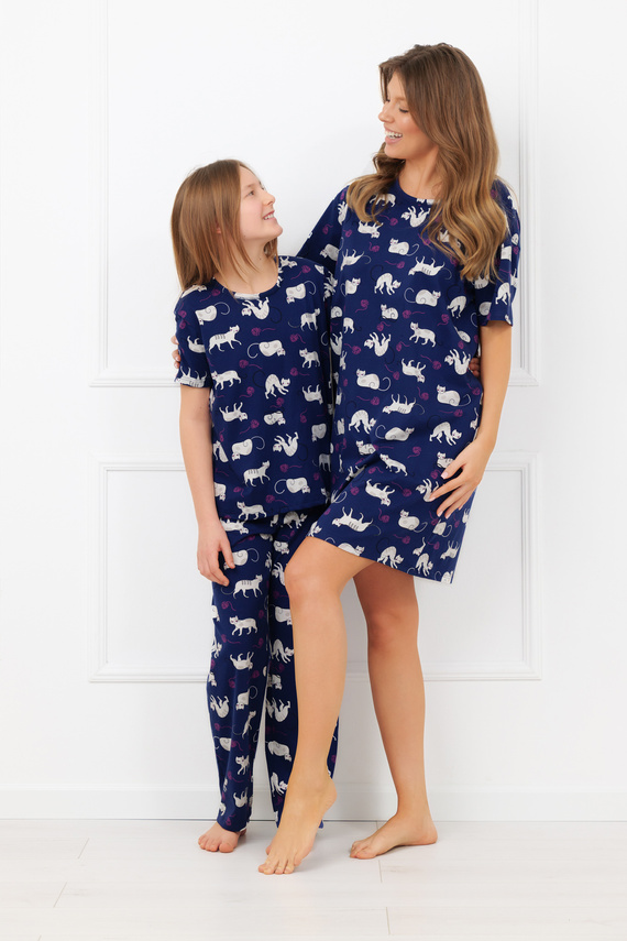 Pijama niña Mimi Italian Fashion 100% algodón – manga corta, pantalón largo