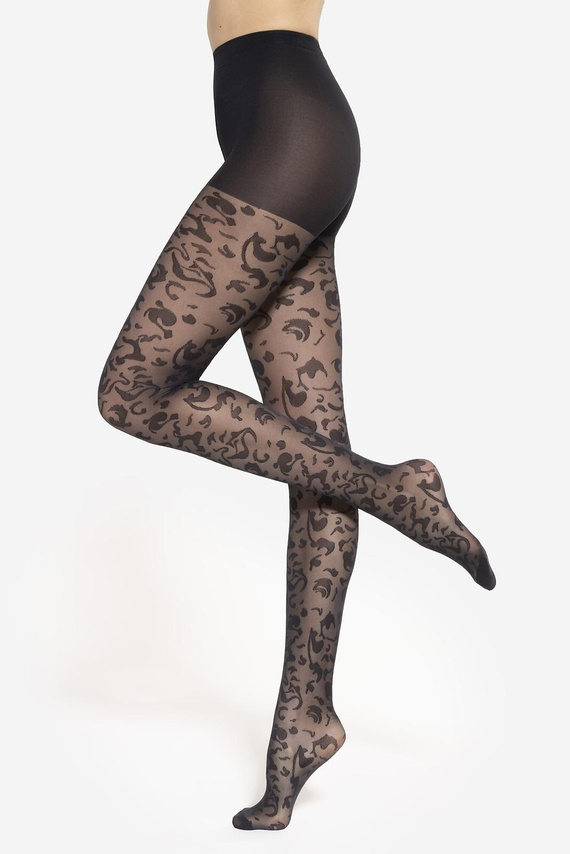 Mallas Gatta Trendy Floral wz.05 - 40 den, elegante estampado floral, estilo y comodidad