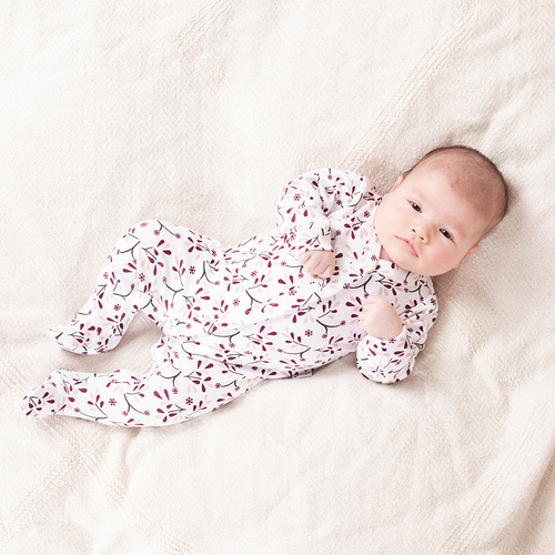 217031 Pijama para bebé de algodón Alisa Nicol - estampado floral