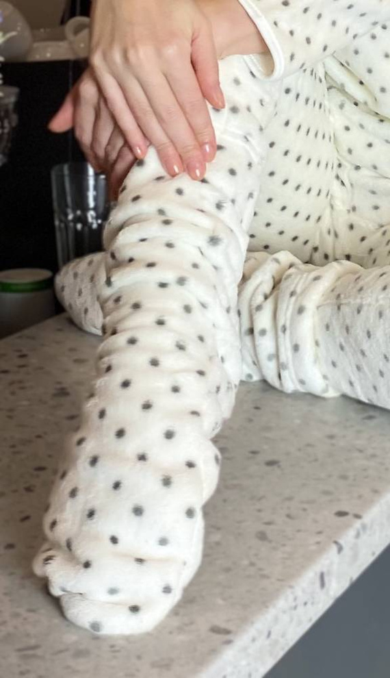 553/554 Calcetines de dormir Wellsoft Smooth De Lafense - crudo lunares pequeños