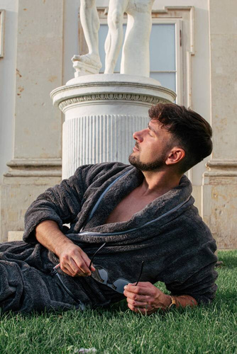 716 Bata de hombre Rafael De lafense - grafito