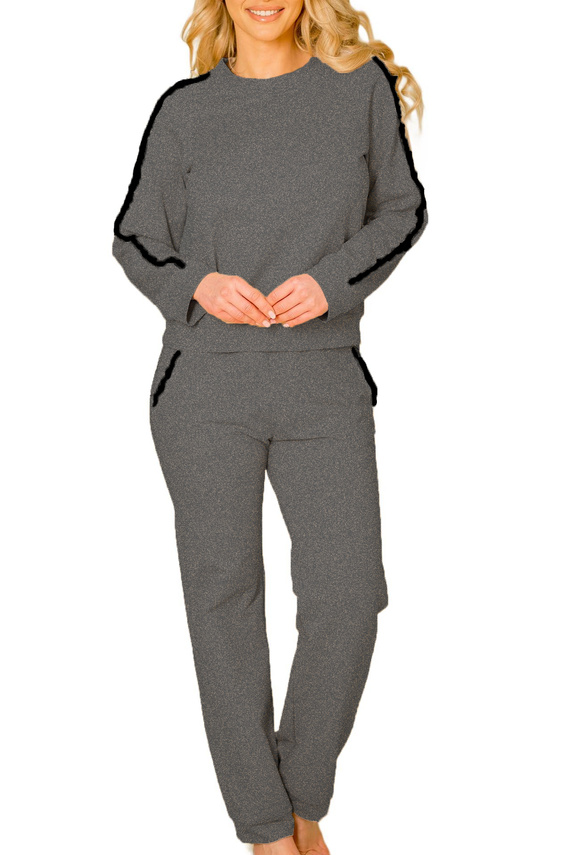Conjunto de chándal Antao Mirale para mujer, algodón con elastano, producción polaca - gris