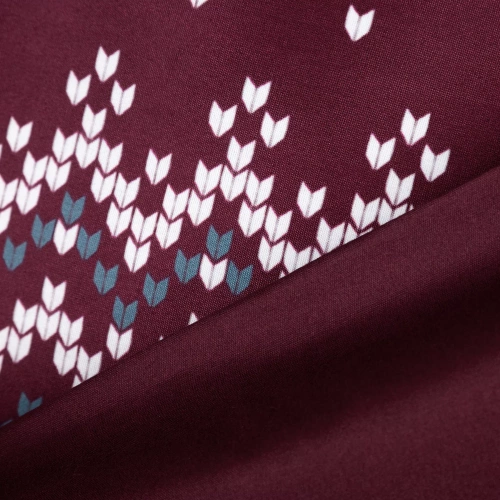 Matt Ropa de cama de Navidad de microfibra Eurofirany granate - decorada con un estampado de estilo escandinavo