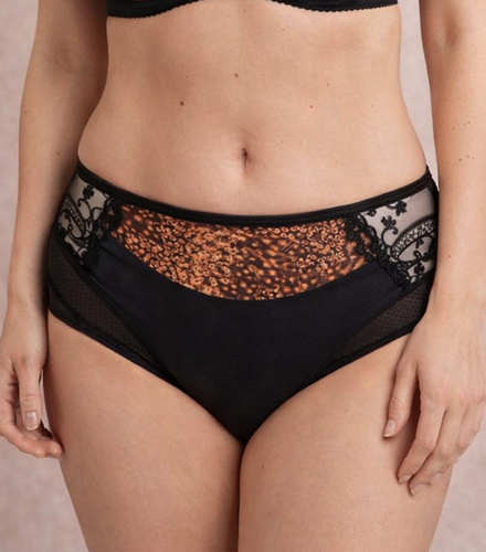 Vena VF-473 slip negro-canela – slip mujer cómodo con delicado encaje