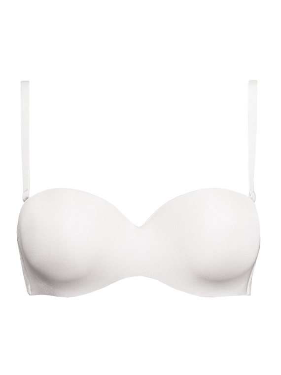 1580 Sujetador push-up Fantastic - bandeau, microfibra Sielei blanco