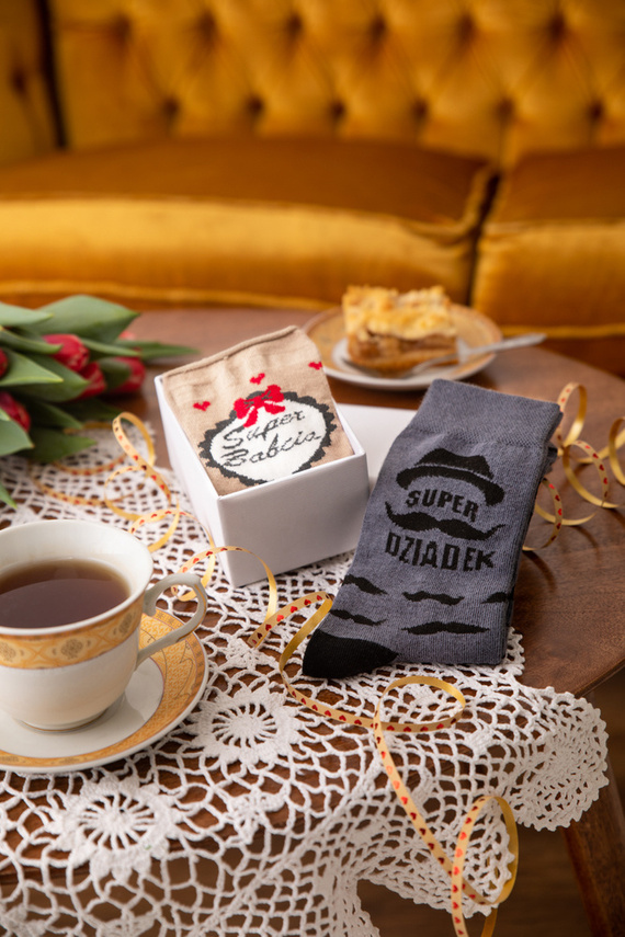 M40D Super Grandpa Calcetines Largos Moda Italiana - grafito