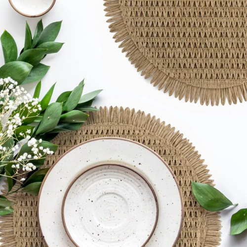 Mantel individual Eurofirany elegante base para platos glamour Joan natural