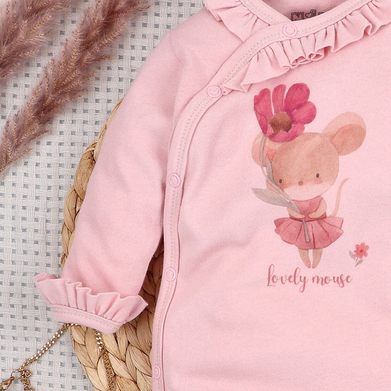 Pelele Nini 100% Little Mouse algodón orgánico para recién nacido