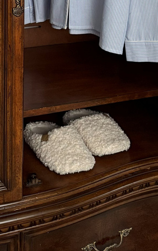Sensis Nomi zapatillas de casa para mujer con borrego, terciopelo y suela de goma
