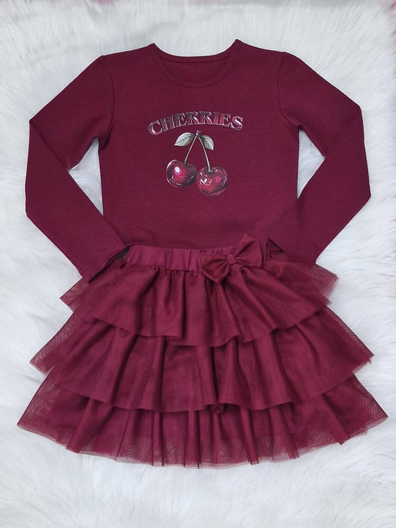 Falda de tul granate Mia Bambarillo - femenina, elegante y ligera