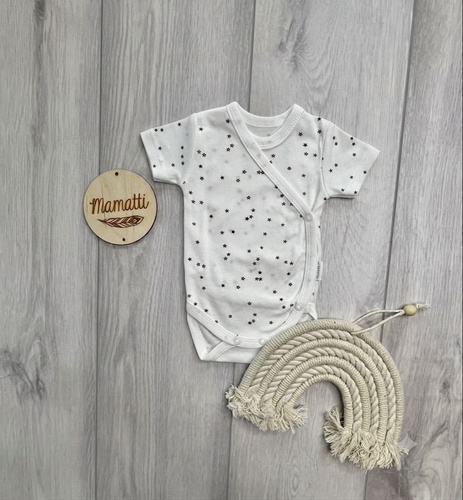 Mamatti BK16225 Body cruzado para bebé manga corta Estrellas