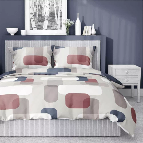 5487 B Detexpol Satin Stories ropa de cama gris| 100% algodón, tejido de raso, cremallera, envoltorio de regalo