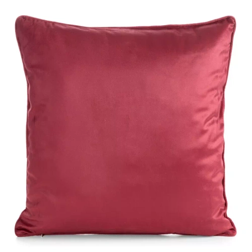 CHP388 Funda de cojín navideña Eurofirany 45x45 de terciopelo con estampado y ribete